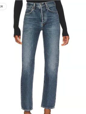 Agolde 90's Pinch Waist High Rise Straight Jeans in Portrait - Size 25